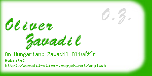 oliver zavadil business card